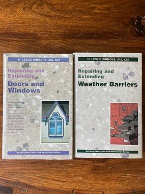 2 Vintage H. Leslie Simmons Repairing & Extending Books : Doors Windows Barriers